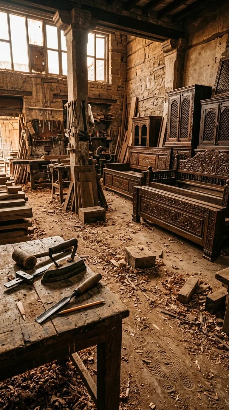 Royal Furniture workshop interior in Piplaj